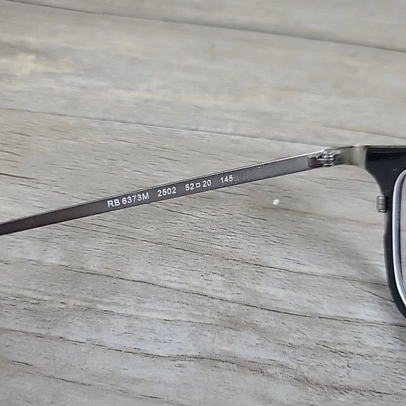 Ray-Ban Eyeglasses Mens RB 6373M 2502 52-20-145 Black Silver FRAMES‎ ONLY - Picture 5 of 11